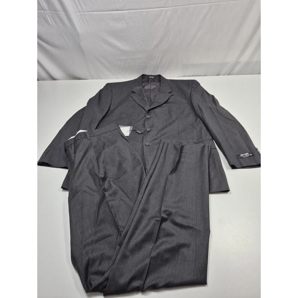 VTG Nino Cardi Suit Mens 50R Super 120s Wool 2 Piece 34x36 Classic Fit Italy NWT